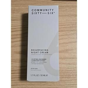 Community Sixty Six Resurfacing Night Cream 1.7 fl oz 50ml New Sealed With Box